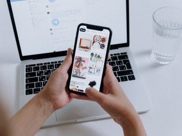 person using a smartphone